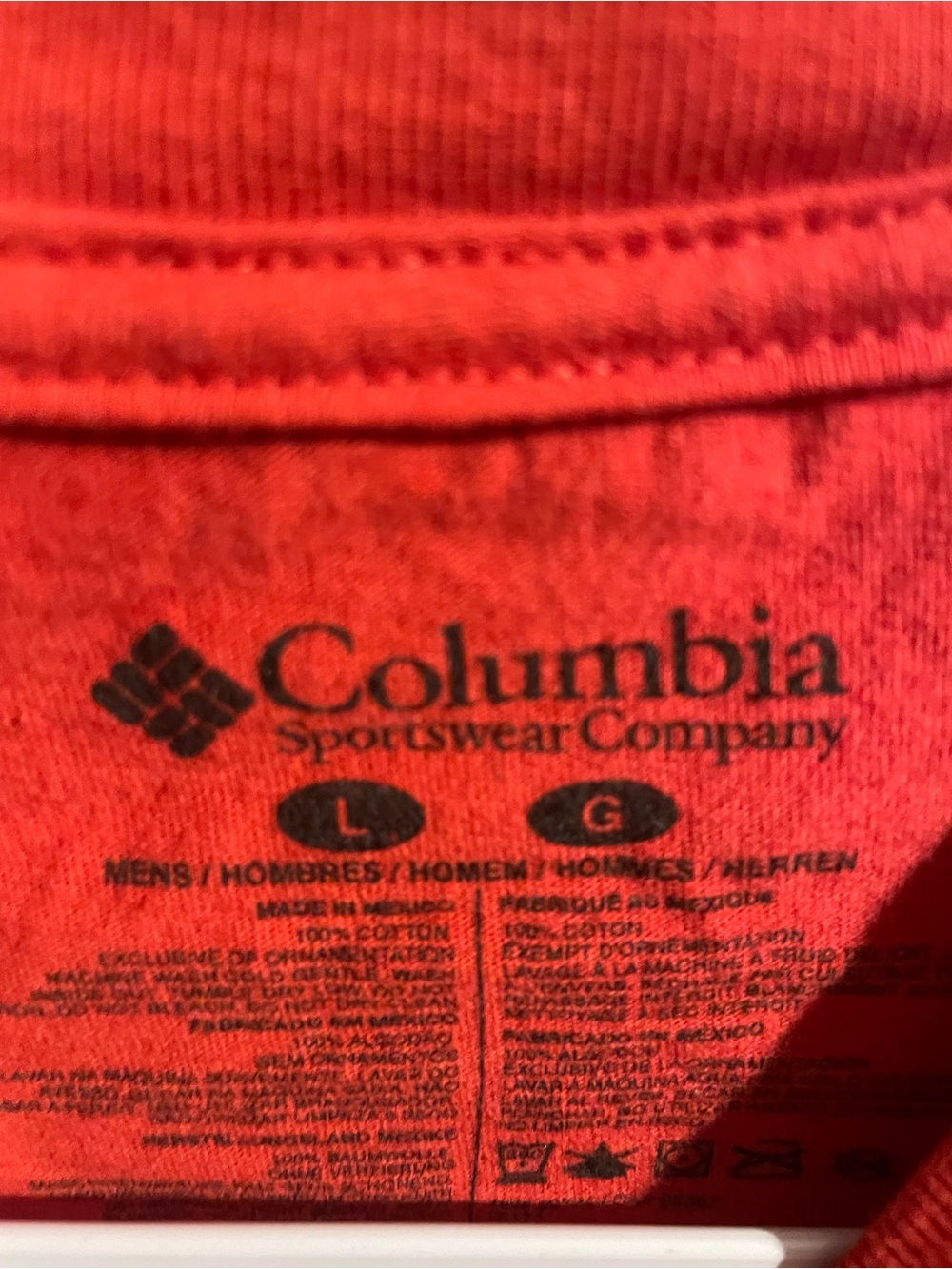 Columbia Red Short Sleeve Logo Tee - Picture 2 of 3